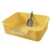 Туалет для кішок з лопаткою Taotaopets TT-222225 42x30x12 см Жовтий (14587-97580)
