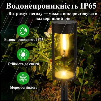 Вуличні світильники на сонячній батареї Urbankit LED YT73I IP65 4 шт Чорний (YT73I)