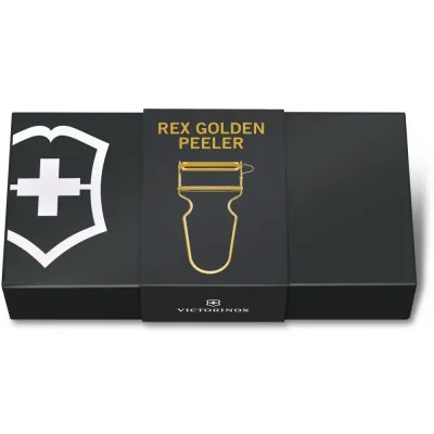 Овочечистка Victorinox Rex Golden 24К 11x6.5x1.2 см Золотистий (6.0900.88) Овочечистка Victorinox Rex Golden 24К 11x6.5x1.2 см Золотистий (6.0900.88)