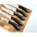 Набор кухонных ножей Gorillas BBQ Лисий хвост #1 5 шт Черный (KN-00004)