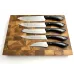 Набор кухонных ножей Gorillas BBQ Лисий хвост #1 5 шт Черный (KN-00004)