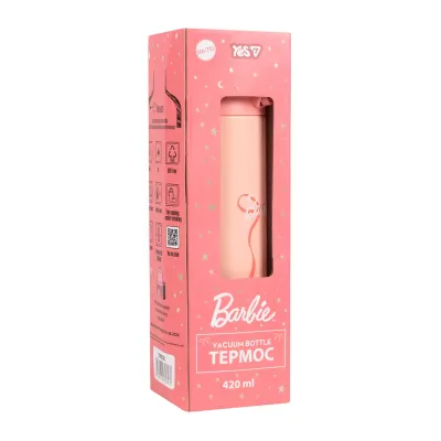 Термос YES Barbie Shiny 420 мл Рожевий (709038)