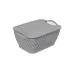 Кошик для зберігання з кришкою Kornel 23 х 17 х 11 см Сірий (6abb8e0dab636c82e10f0bb3)