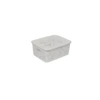 Кошик для зберігання з кришкою Kornel 25 х 20 х 10 см Білий (6abb8e0dab636c82e10f0bbc)